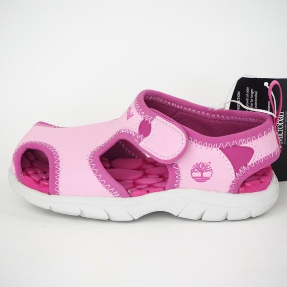 Timberland Little Harbor Sandal Toddler Pink White - Picture 3 of 12